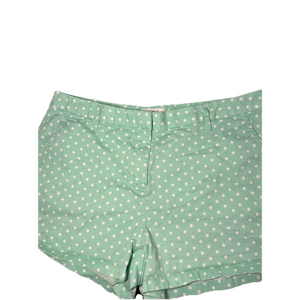 Elle Womens Mint Green‎ Polka dot Shorts Size 14